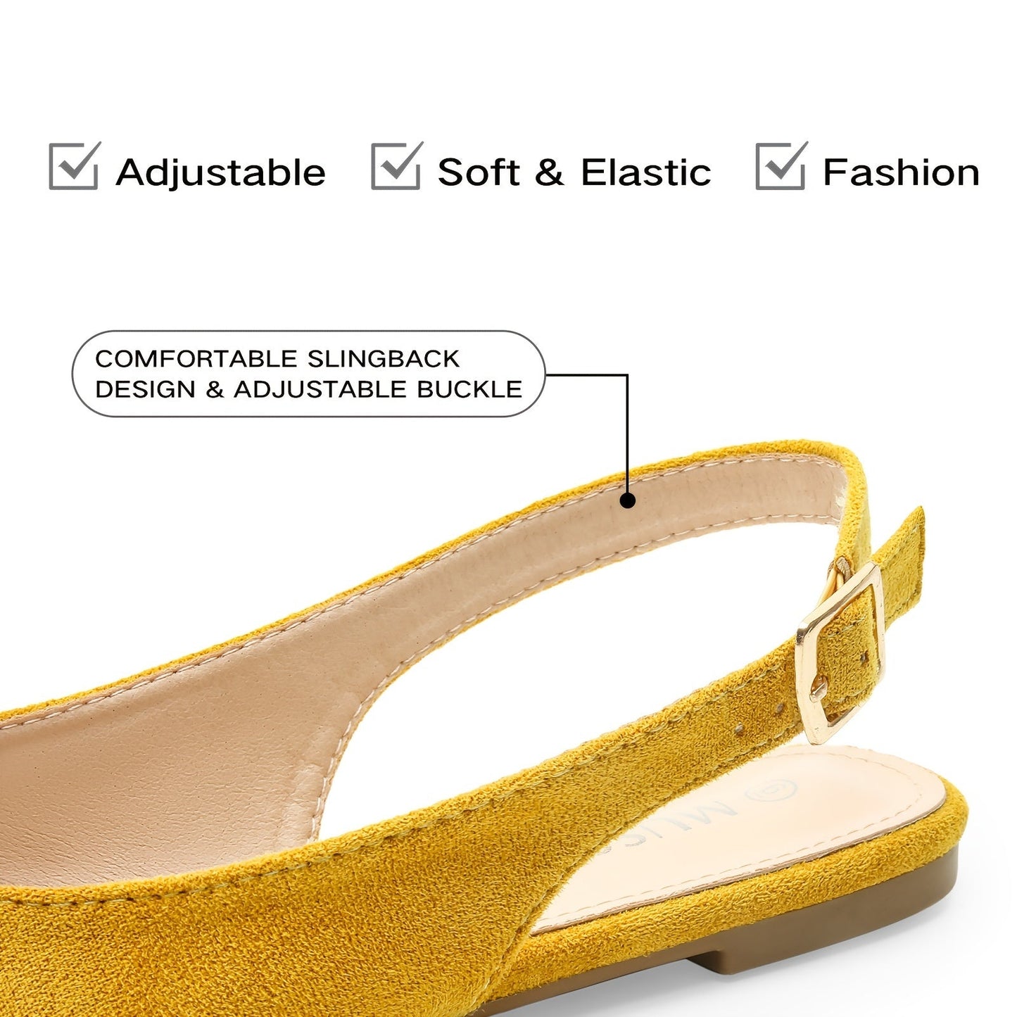 Eveloria Damen Slingback Sandalen Schleife Flach