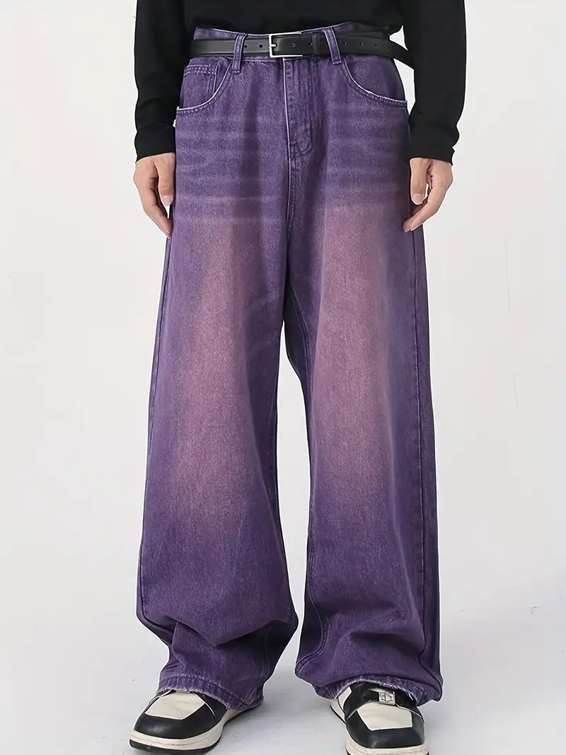Eveloria Damen Upcycle Jeans Baggy Ausgebleicht Blau