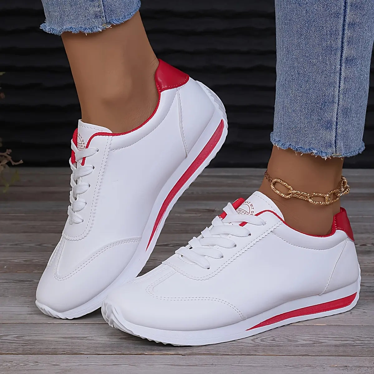 Damen Sneaker Weiß Bequem