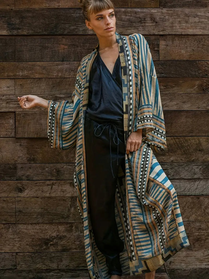 Eveloria Damen Übergröße Kimono Boho-Stil