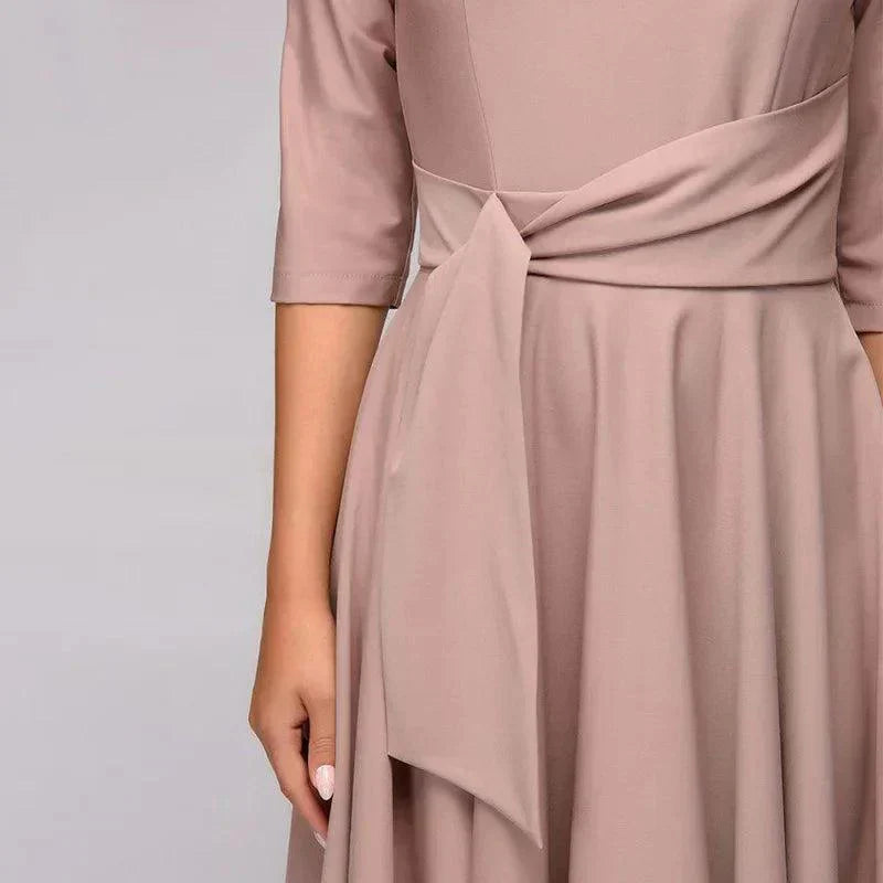 Eveloria Damen Midi-Kleid Feminin Elegantes Design
