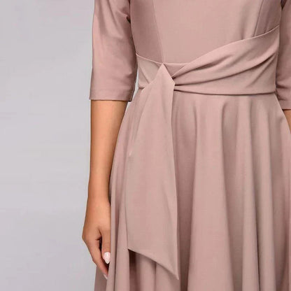 Eveloria Damen Midi-Kleid Feminin Elegantes Design