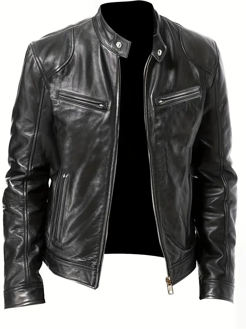 Herren Jacke Mit Taschen Schwarz - Eveloria