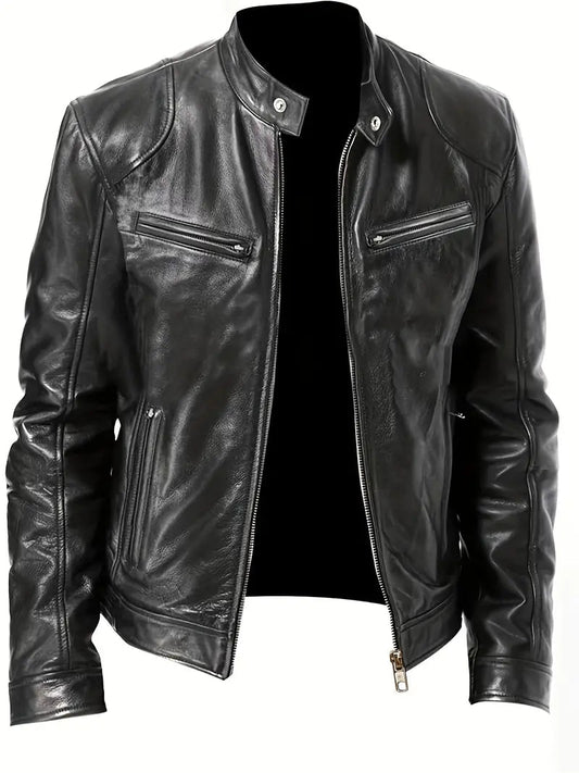 Herren Jacke Mit Taschen Schwarz - Eveloria