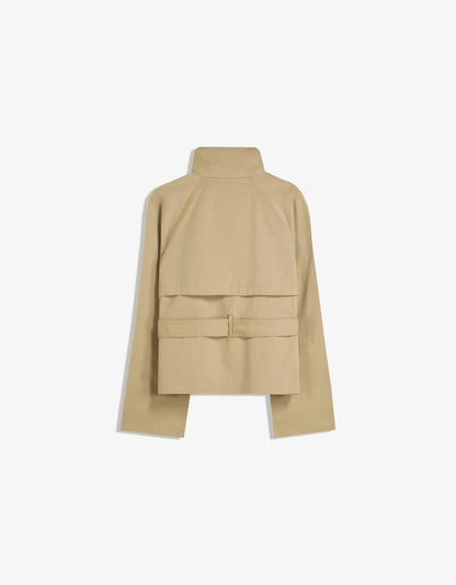 Damen Kurztrenchcoat Taillengürtel Wetterfest