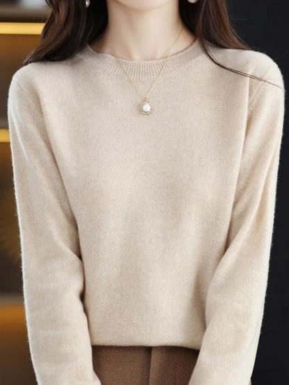 Eveloria Damen Wollpullover Klassisch