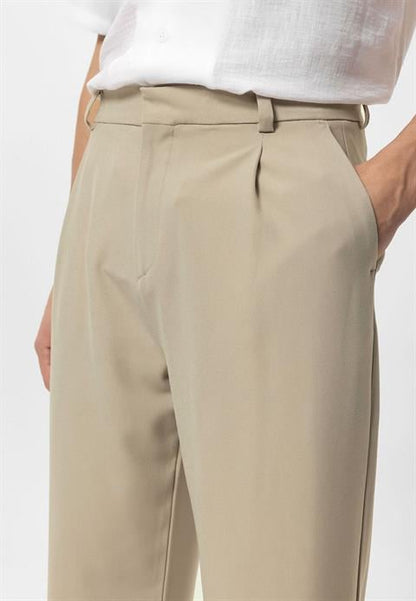 Herren-Hose Beige Hochtaillierte Hose