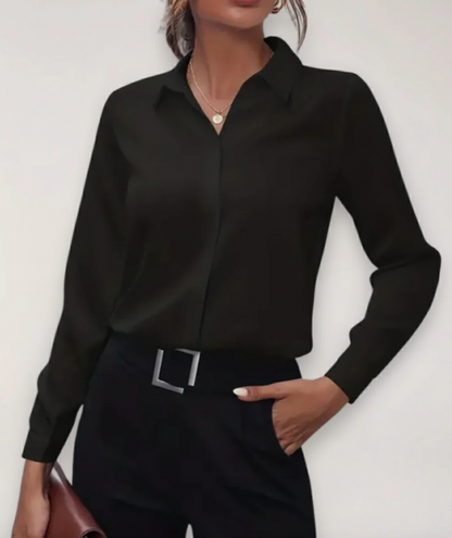Damen Bürobluse Frühjahr Knopfleiste Bluse