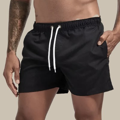 Herren Badeshorts Sommer Kordelzug Seitentaschen