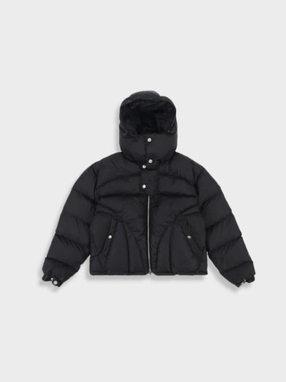 Herren Steppjacke Baumwolle Kapuze Reißverschluss