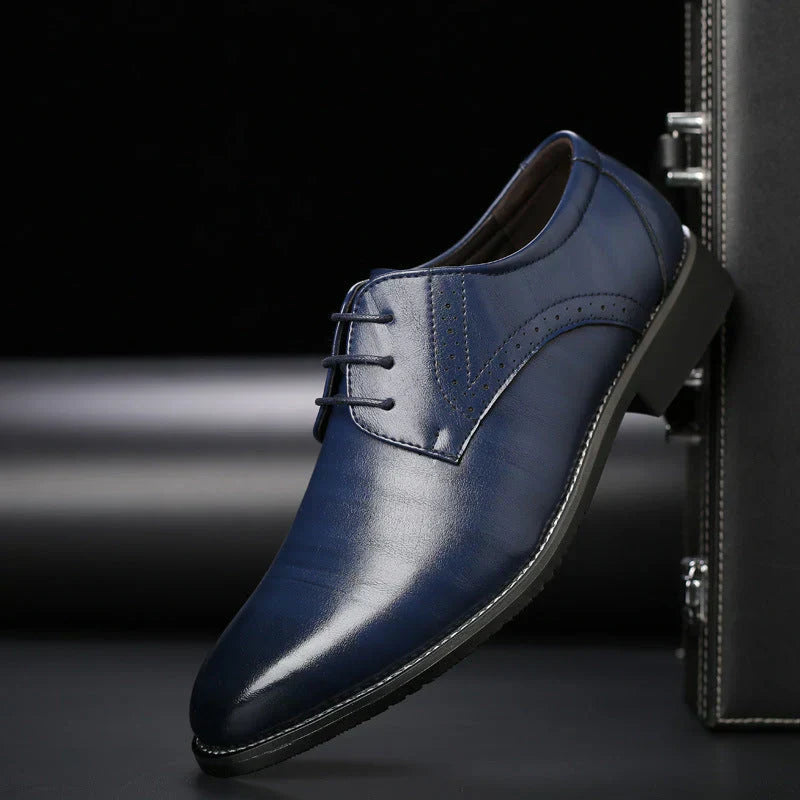Herren Anzugschuhe Leder Klassische Passform Brogue Details