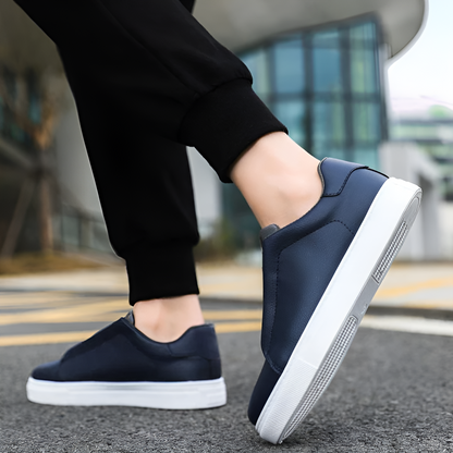 Hochwertiger Herrensneaker Leder Weiß