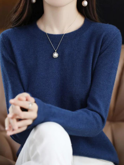 Eveloria Damen Wollpullover Klassisch