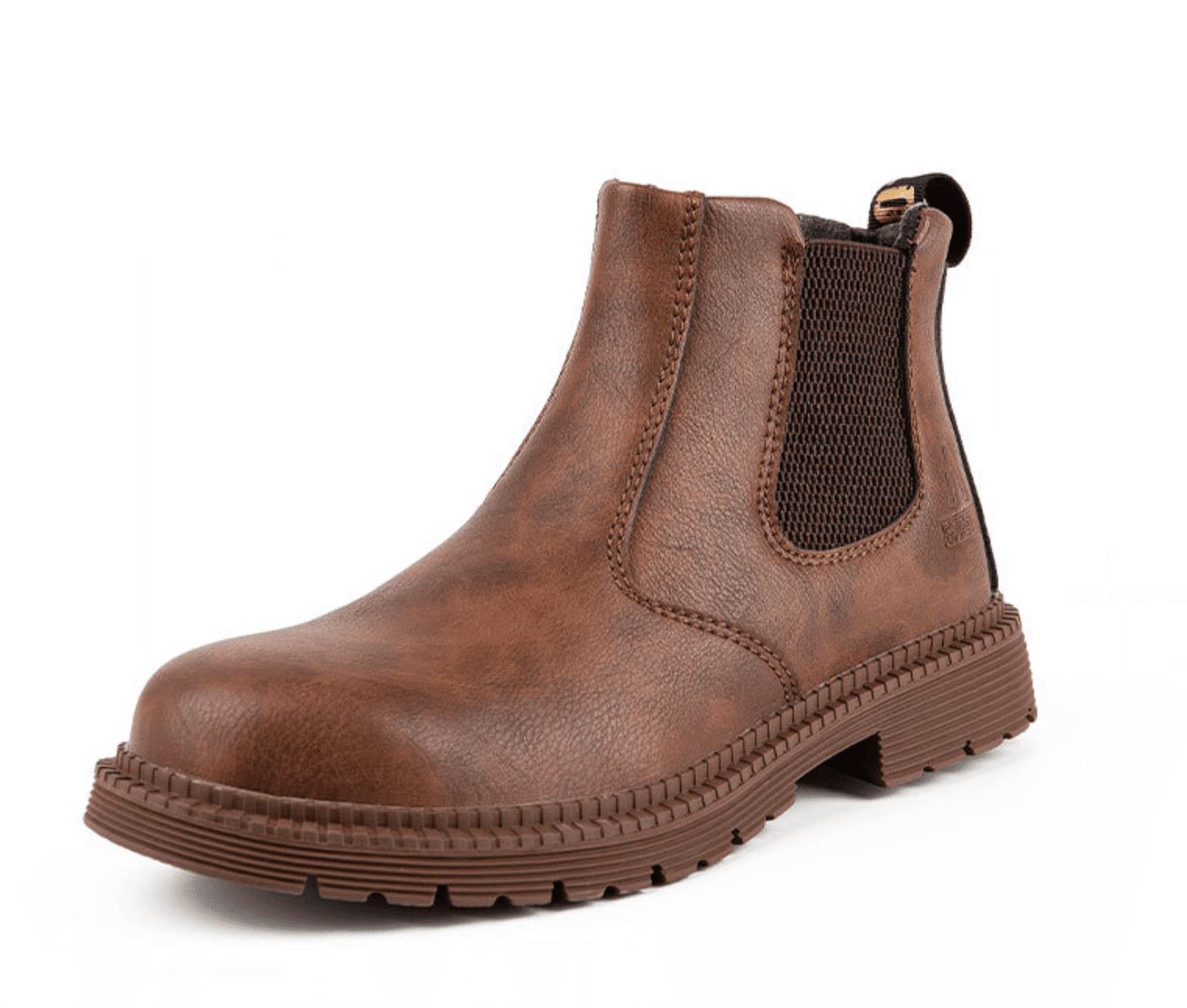 Herren Chelsea Boots Hineinschlüpfen Leder Schwarz - Eveloria