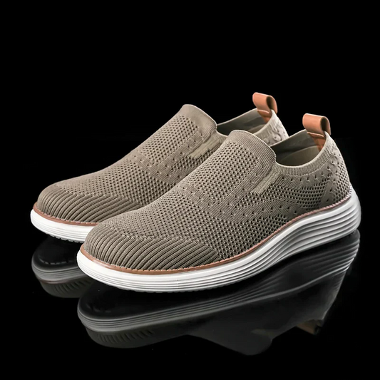 Friedrich Herren Slip-On-Schuhe Atmungsaktives Material Schwarz - Eveloria