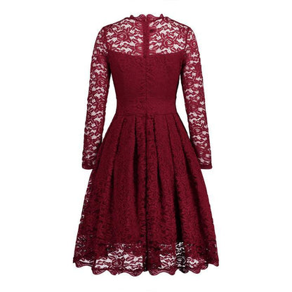 Eveloria Damen Knopfkleid mit Reißverschluss Ärmel