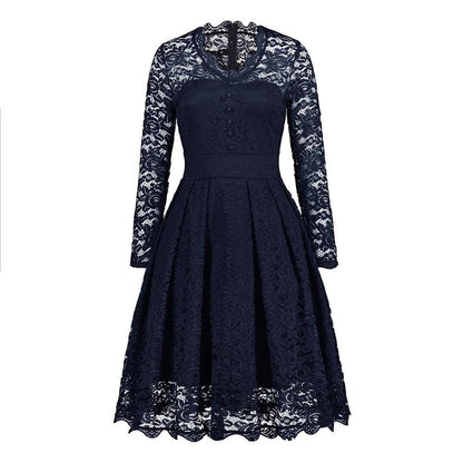 Eveloria Damen Knopfkleid mit Reißverschluss Ärmel