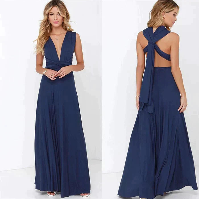 Eveloria Damen Wickelkleid Elastisch Mit Trägern