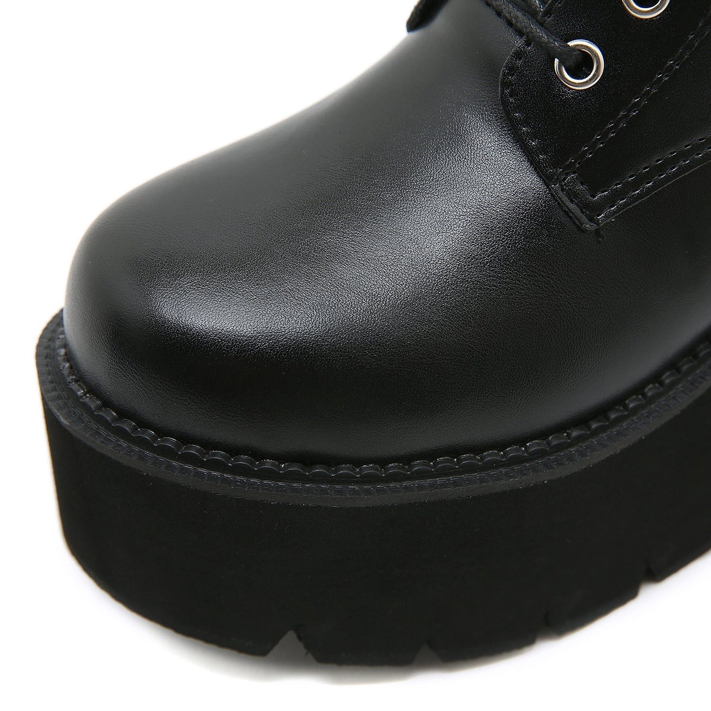 Eveloria Damen Stiefel Martens-Stil Hochhackig