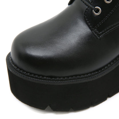 Eveloria Damen Stiefel Martens-Stil Hochhackig