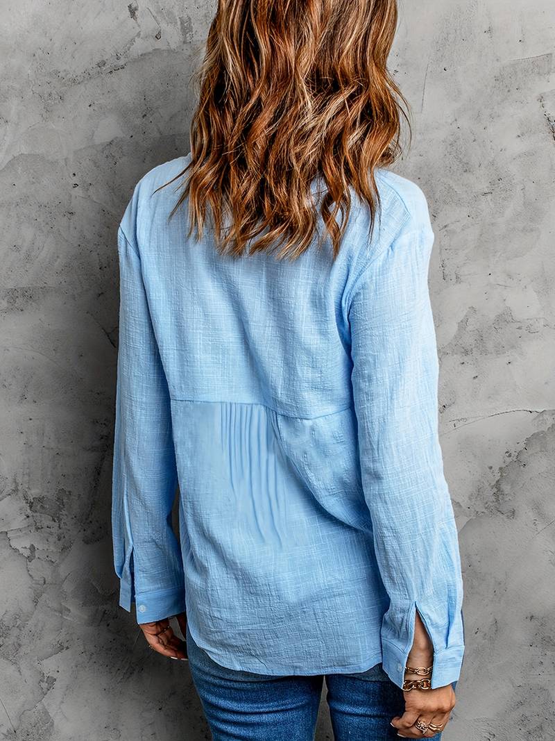 Avonelle Damenbluse Reverskragen Langer Ärmel Elegante Bluse Weiß