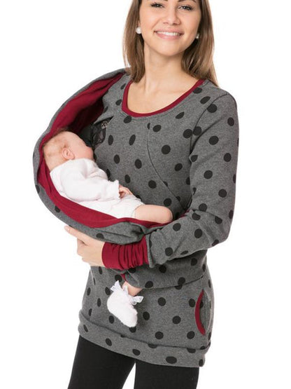 Schwangerschafts-Stillkleidung Blumendruck Sweatshirt mit