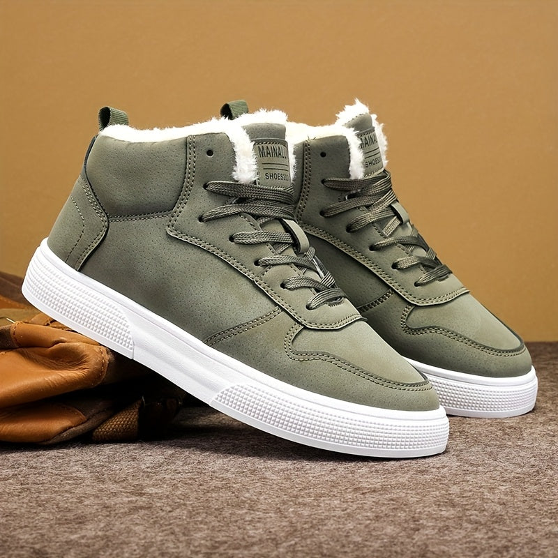 Galvian Herren Winterschuhe High-Cut Schnürung Warmfutter