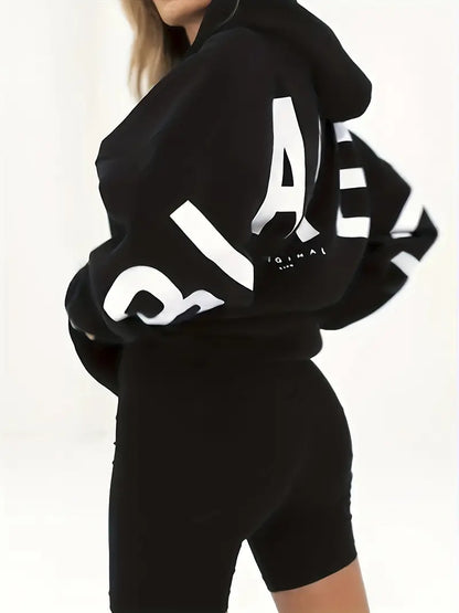 Damen Warme Kapuzenjacke Musterdesign