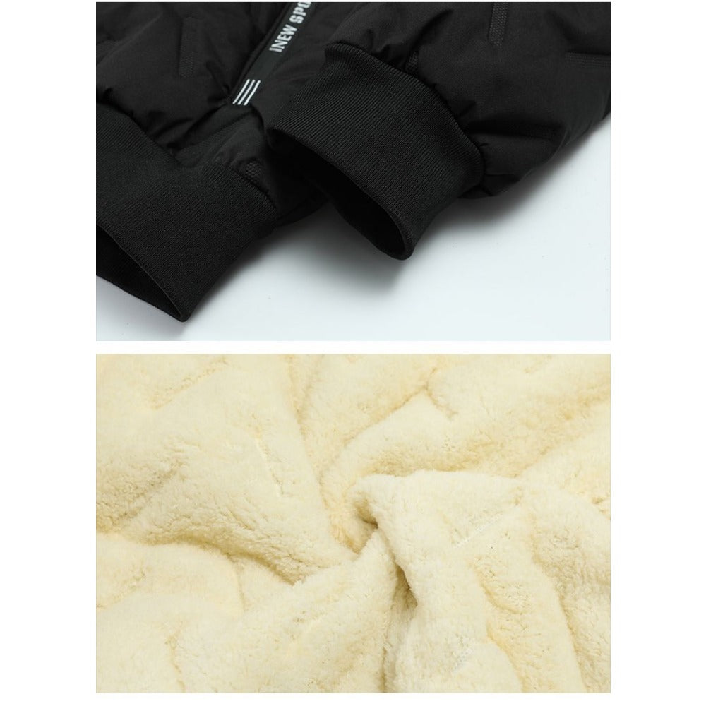 Herren Winterjacke Fleece Reißverschluss Olivier