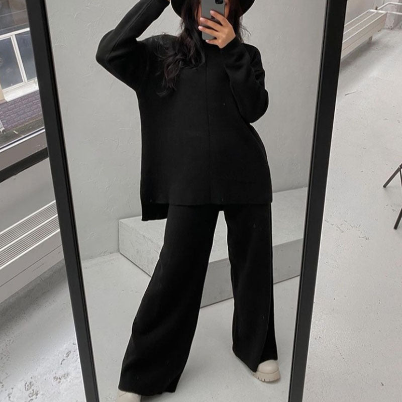 Eveloria Damen Winterpullover- und Hosenset
