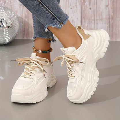 Eveloria Damen Plateau Sneaker Moderner Look