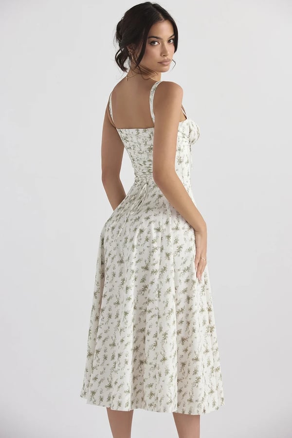Eveloria Damen Bustier-Kleid Elegant Figurschmeichelnd Sommerkleid