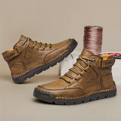 Herren Winterschuhe Knöchelhoch Schnürung Klettverschluss