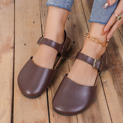 Eveloria Damen Slingback Sandalen Kork Geschlossene Spitze