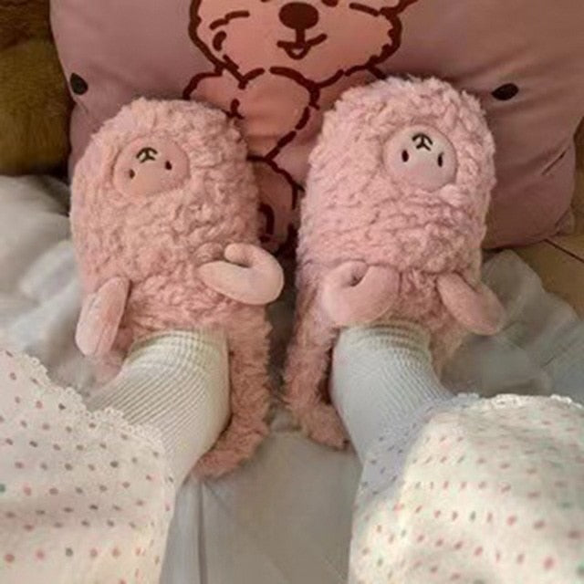 Eveloria Damen Flauschige Tierpantoffeln