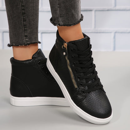 Eveloria Damen Sneakers Lässig Reißverschluss