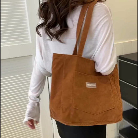 Eveloria Damen Cordtasche Elegant Braun - Eveloria