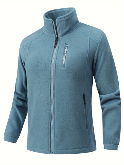 Damen Softjacke Stehkragen Zippbar