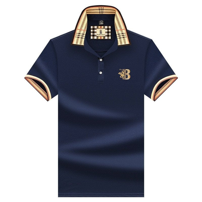 Herren Polo-Shirt Kurzarm Karomuster Business