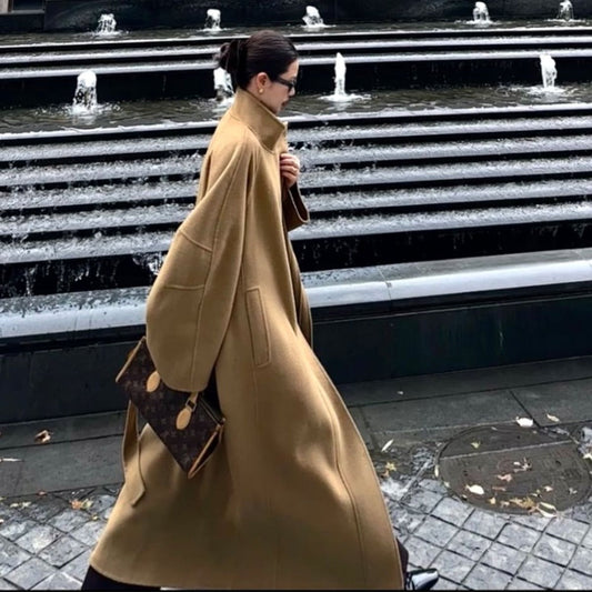 Damen Oversize Trenchcoat Lang Delfina - Eveloria