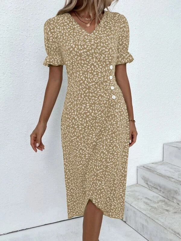 Damen Sommerkleid Leicht Feminin Pastell