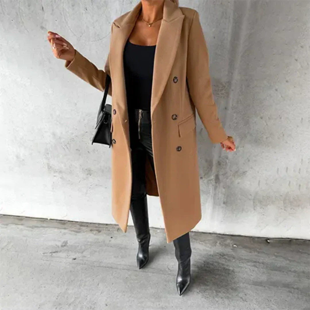 Damen Trenchcoat Warm Winter Mantel