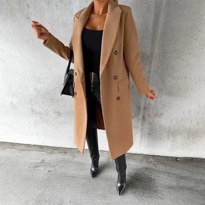 Damen Trenchcoat Warm Winter Mantel