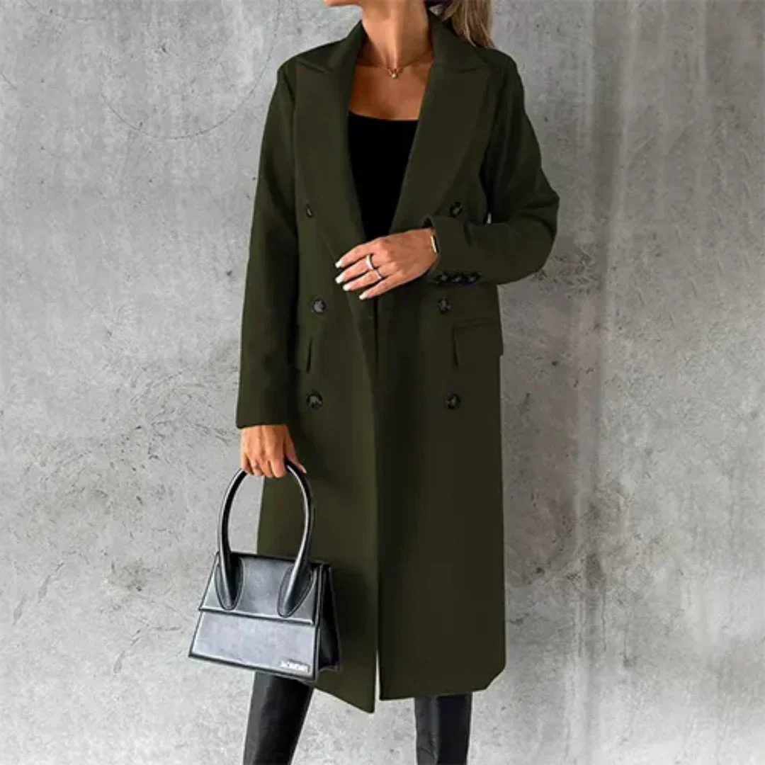 Damen Trenchcoat Warm Winter Mantel
