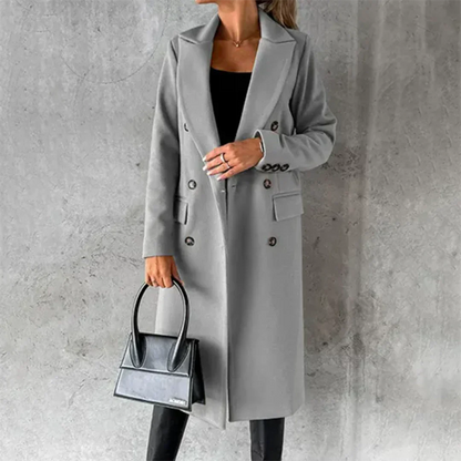 Damen Trenchcoat Warm Winter Mantel