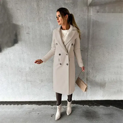 Damen Trenchcoat Warm Winter Mantel - Eveloria