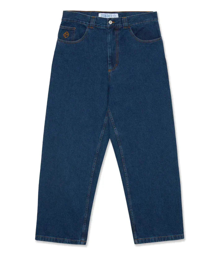 Herren Frühlingsjeans Entspannte Passform Weites Bein Blau