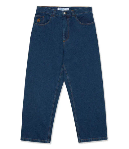 Herren Frühlingsjeans Entspannte Passform Weites Bein Blau