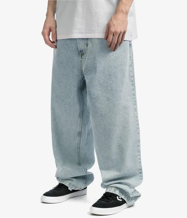 Herren Frühlingsjeans Entspannte Passform Weites Bein Blau