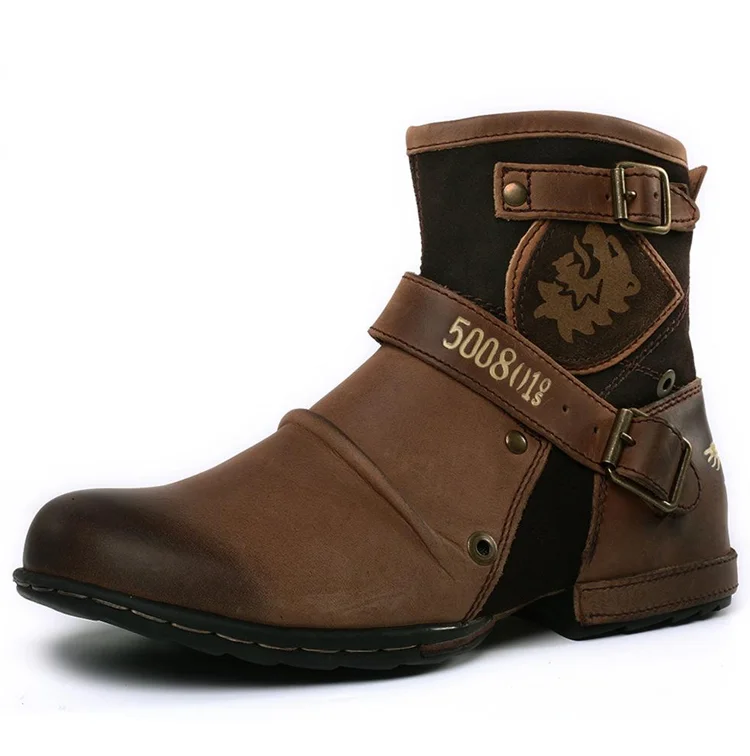 Eveloria Herrenstiefel Robust Leder Schwarz - Eveloria